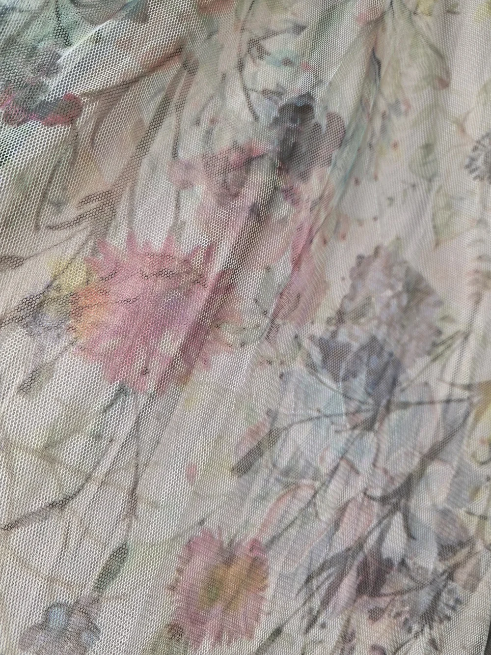 Floral Tulle Midi Skirt in Soft Beige - Picture 5 of 14